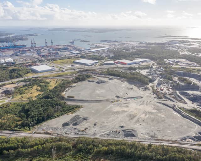 Winter view over the area.