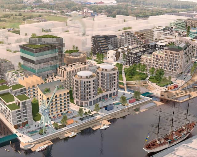 Vision image of the harbour area.